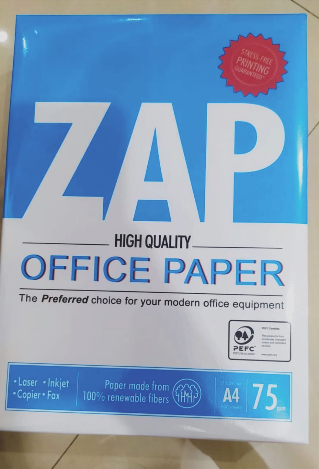 Kertas HVS Zap 75 Grm 