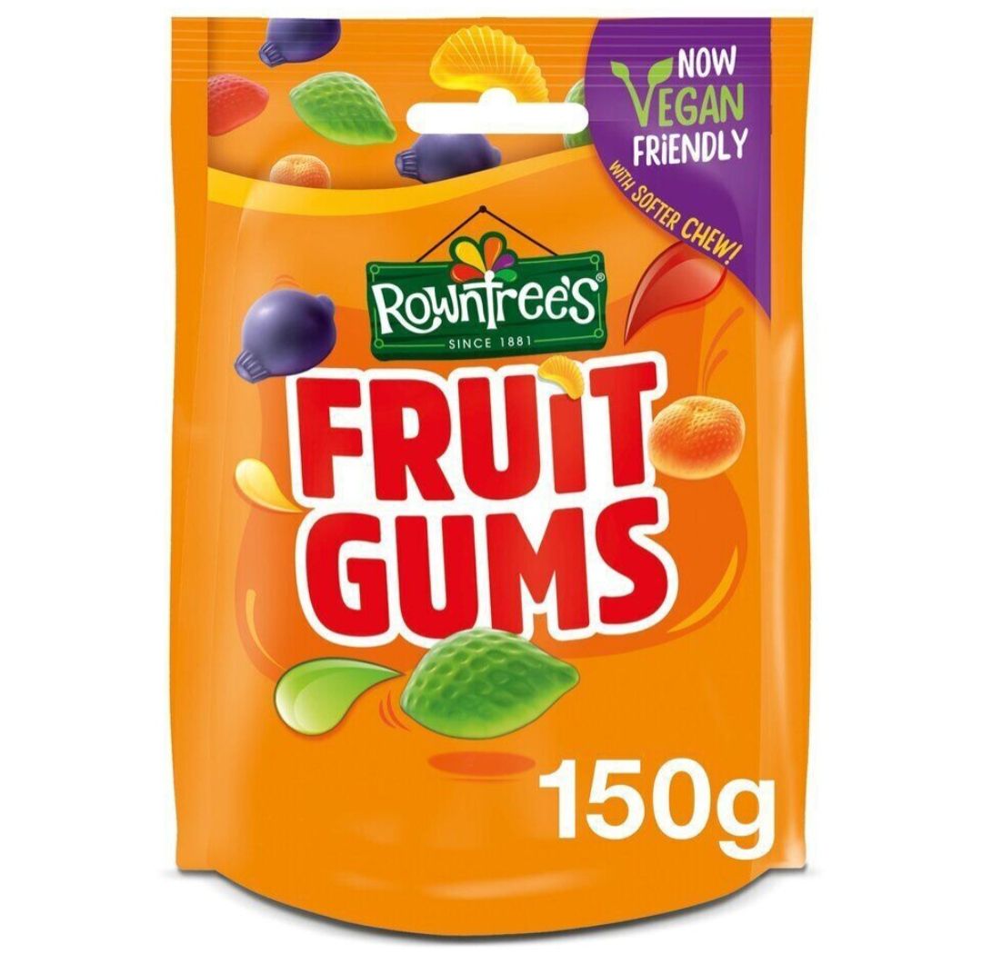 Rowntrees vegan friendly fruit gums 120g