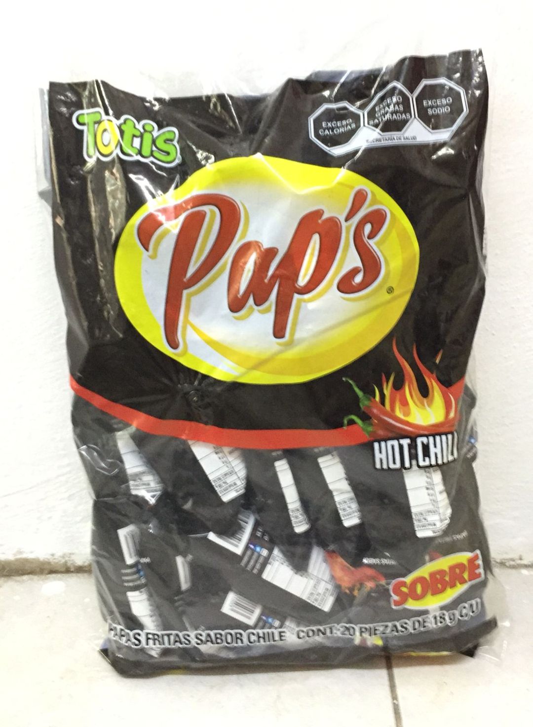 PAPS HOT CHILI 18G TOTIS BSA C/20 PZS