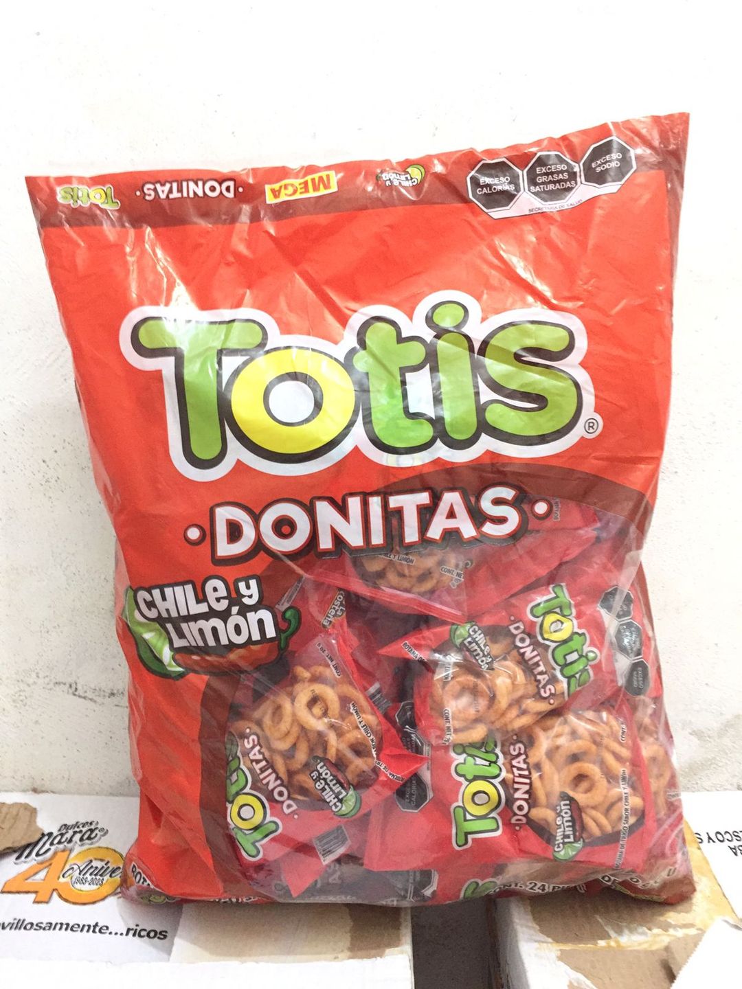 DONITAS CHILE Y LIMON MEGA 20G TOTIS BSA C/24 PZS