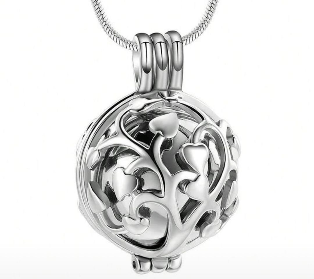 Memorial Urn Necklace Tree Of Life Ball