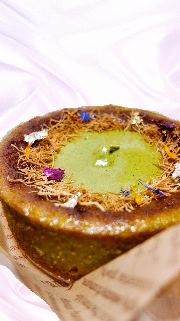 Pistachio Burnt Basque Cheesecake 4 inch 