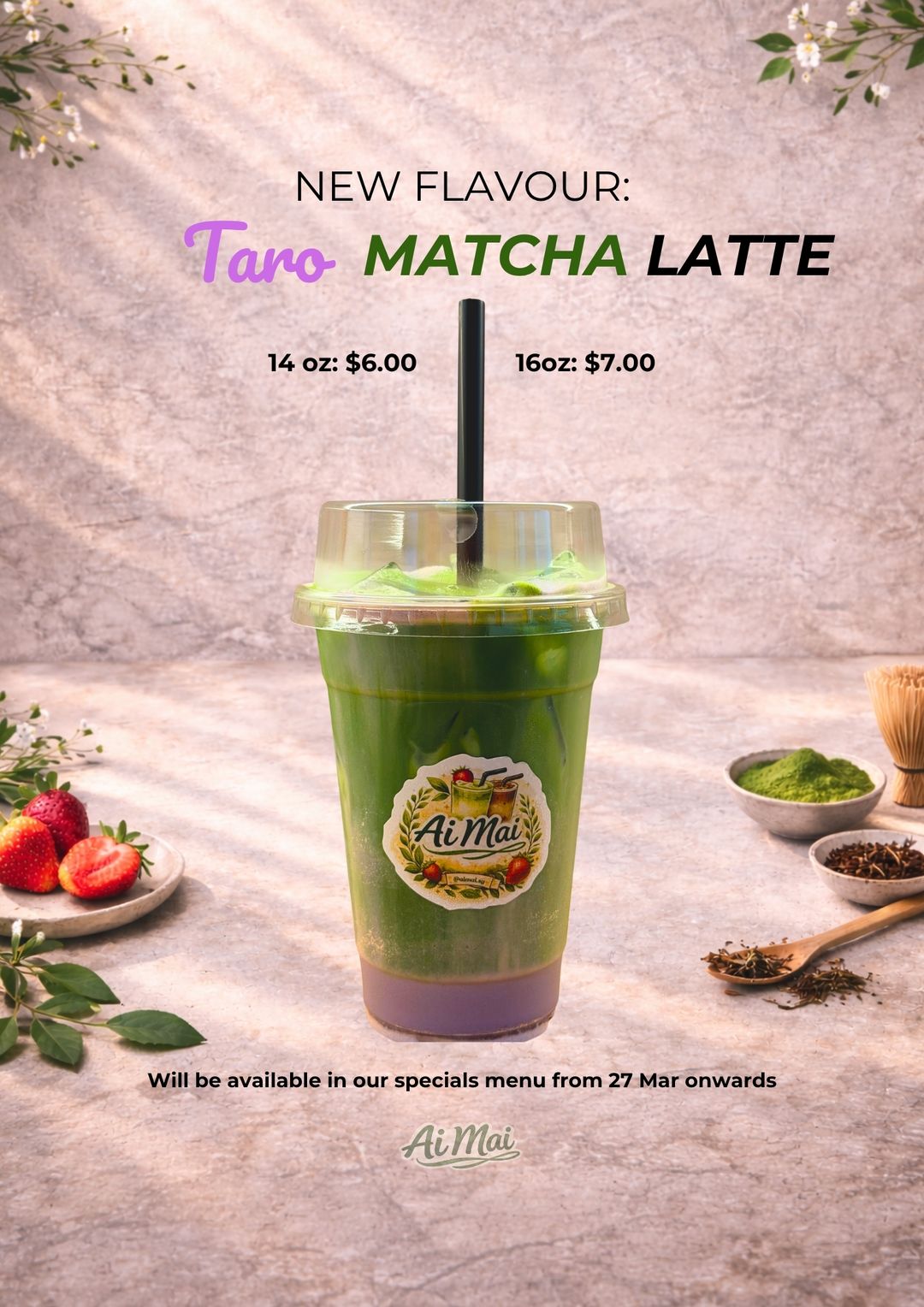 Taro Matcha Latte (NEW!)