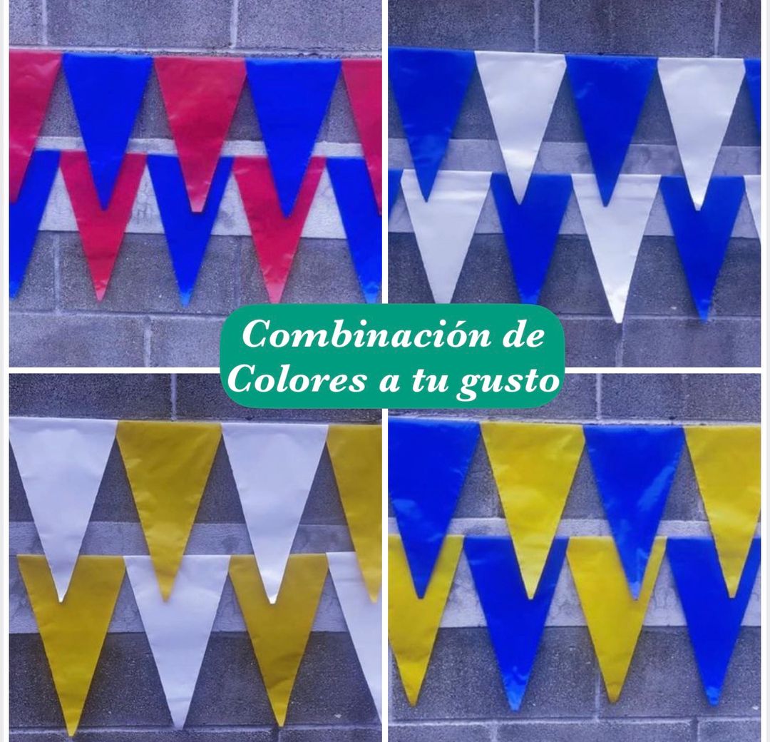Tiras de Banderines colores espécificos tira 10 mts 