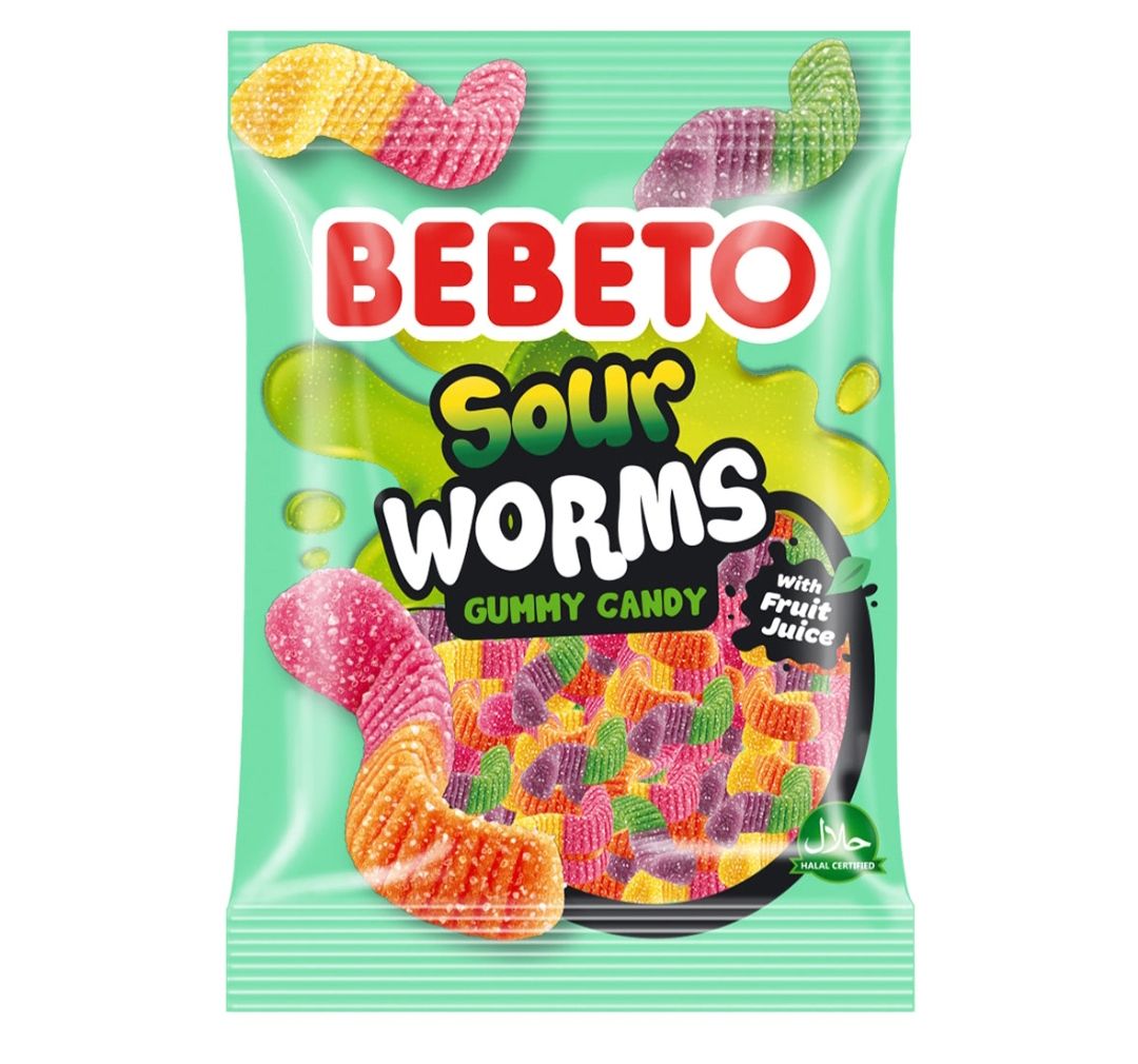 Bebeto sour worms 18g