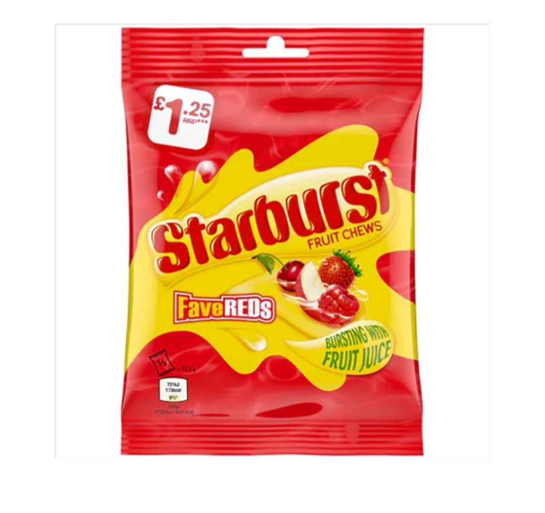 Starburst fruit chews favereds 127g