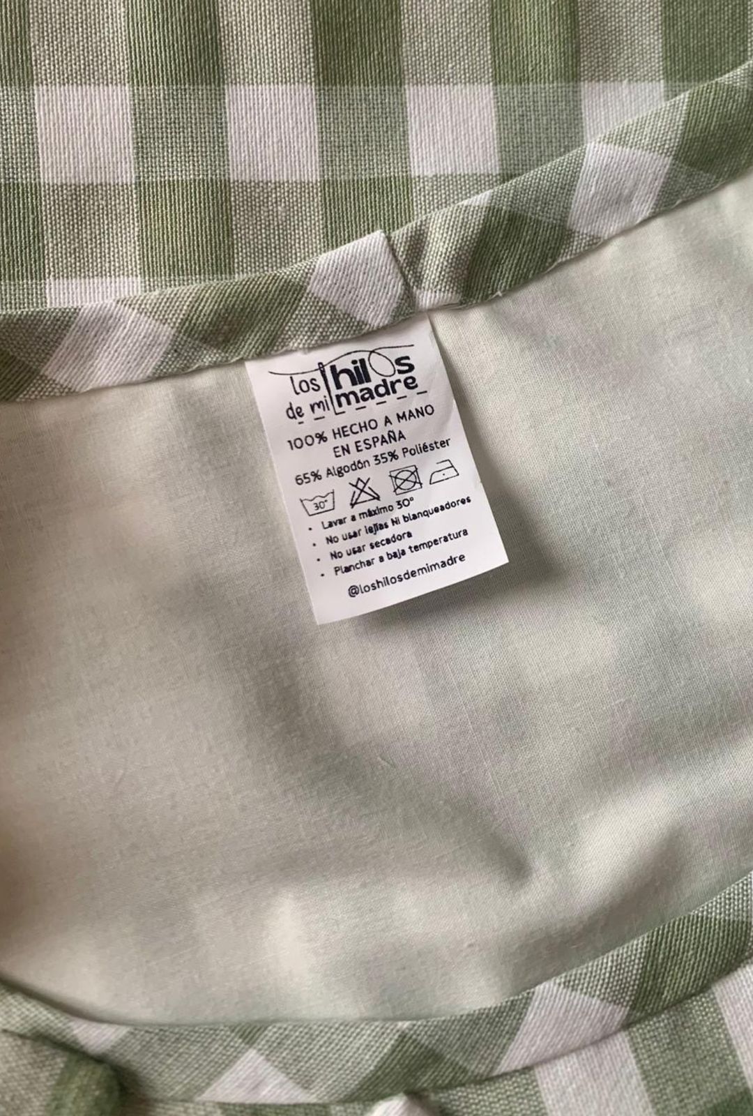 Etiquetas de composición para cuidados de prendas