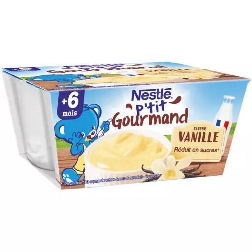 Nestlé P'tit Gourmand Vanille, Dès 6 mois