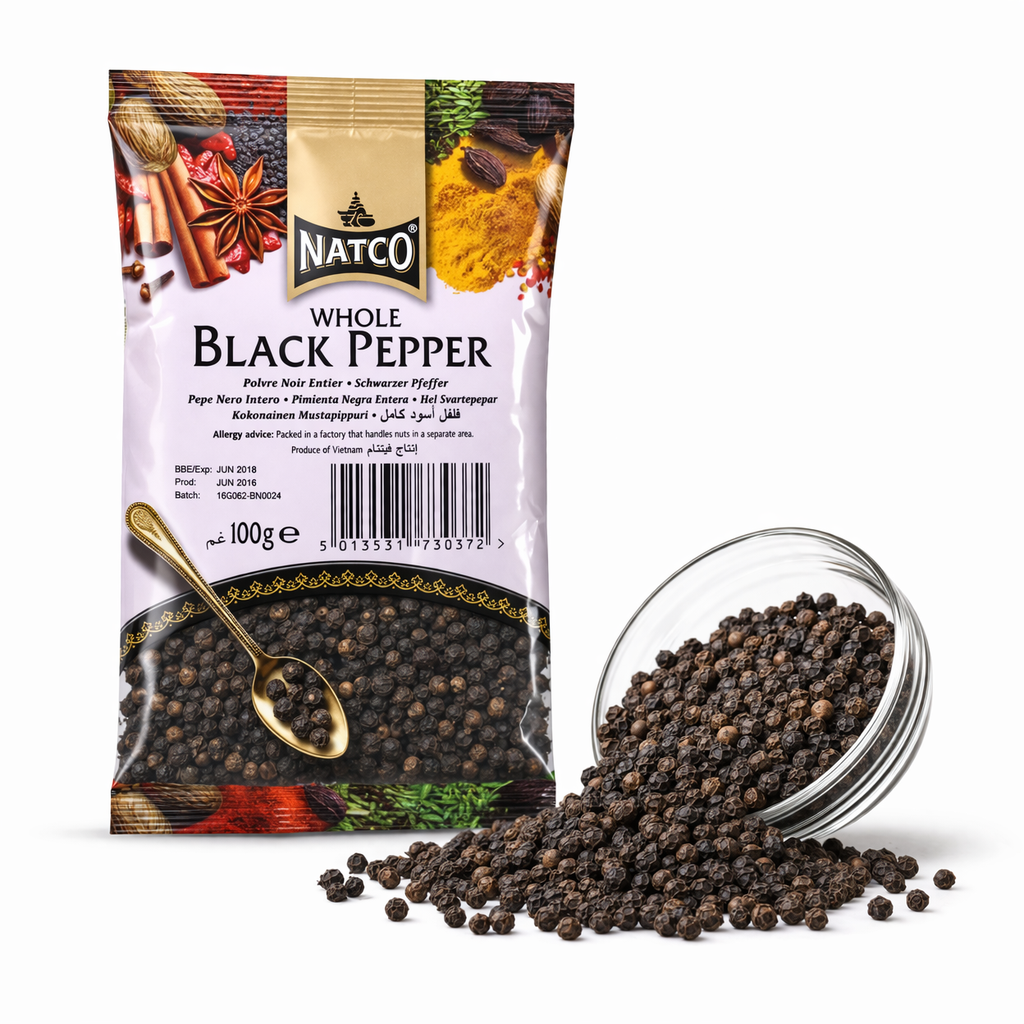 Natco Black Pepper Whole 100g