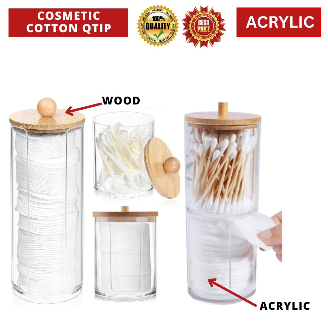 ACRYLIC HOLDER COSMETIC COTTON QTIP