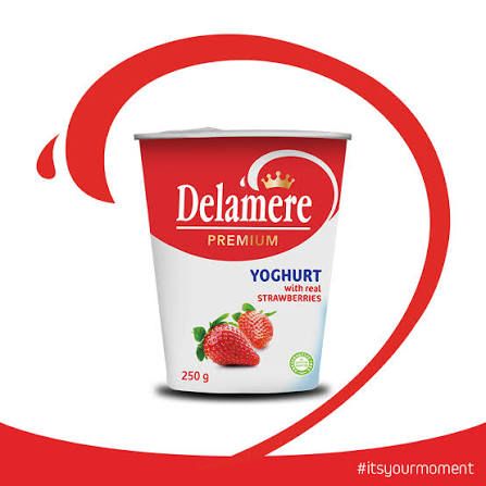 Delamere yoghurt strawberry 250ml