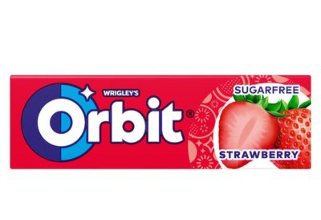 Orbit strawberry sugarfree chewing gum 14g
