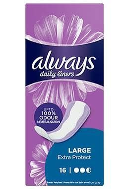 Always daily liners large 16's