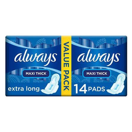 Always maxi thick extra long 14's value pack