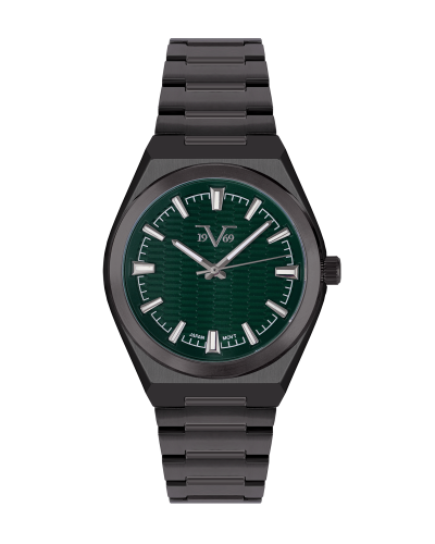 ساعة رجالية ماركة V19.69 فضي مينا اخضر موديل VGUNGR27753G