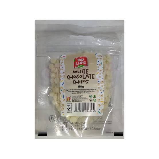 Top lure white chocolate chips 100g