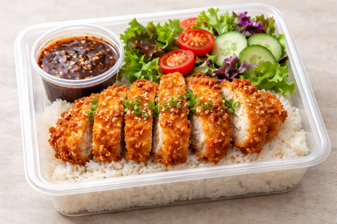 Chicken Rice Set with Salad & Chicken Cutlets