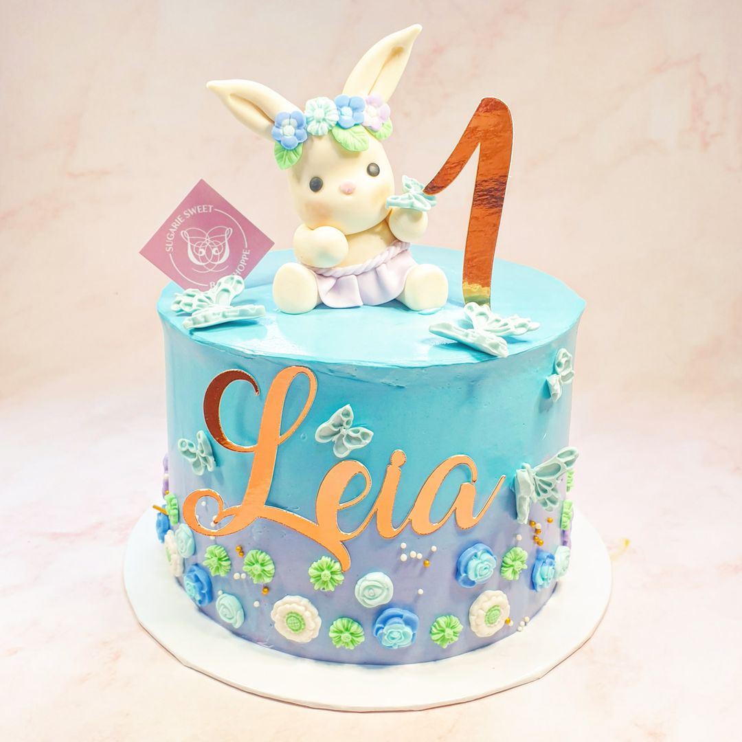 Pastel Garden Bunny Cake