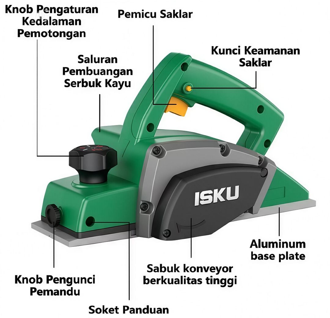 ISKU ELECTRIC PLANER IS900026 + pisau pleaner