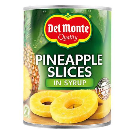Delmonte pineapple slices in syrup 432g