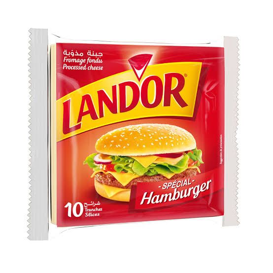 Landor burger slice cheese 10's 