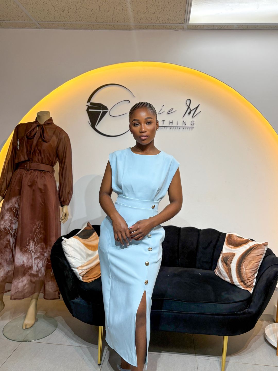 Slit side formal dress