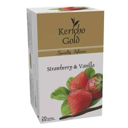 Kericho gold strawberry & vanilla green tea 20's