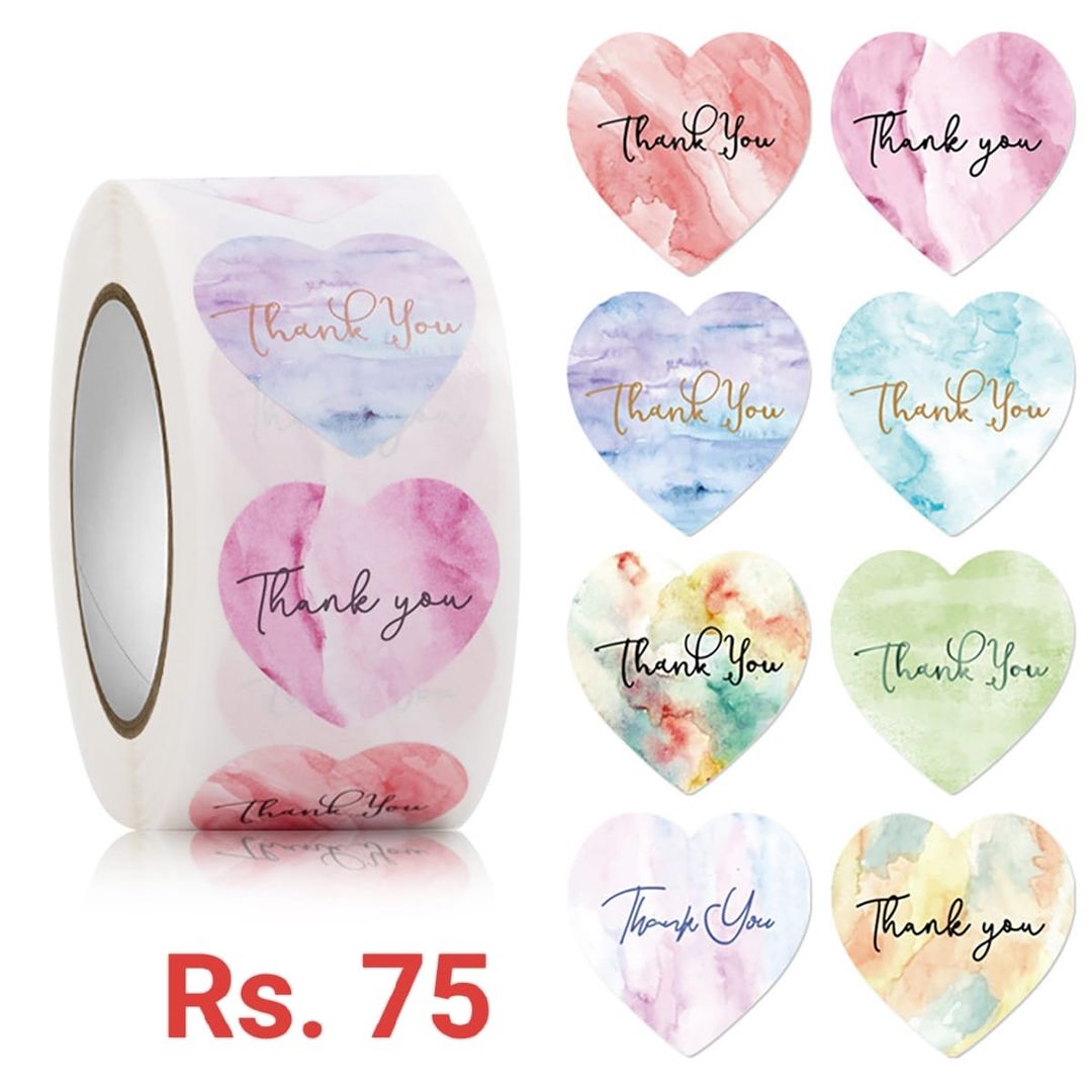 Stickers - Heart Shaped Thank You