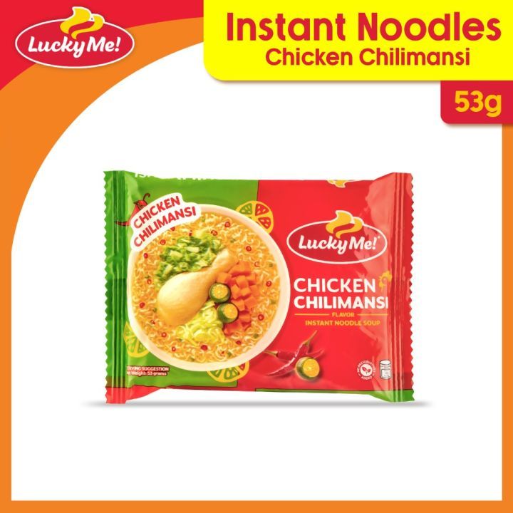 Lucky Me Instant Noodles Soup Chicken Chilimansi 53g