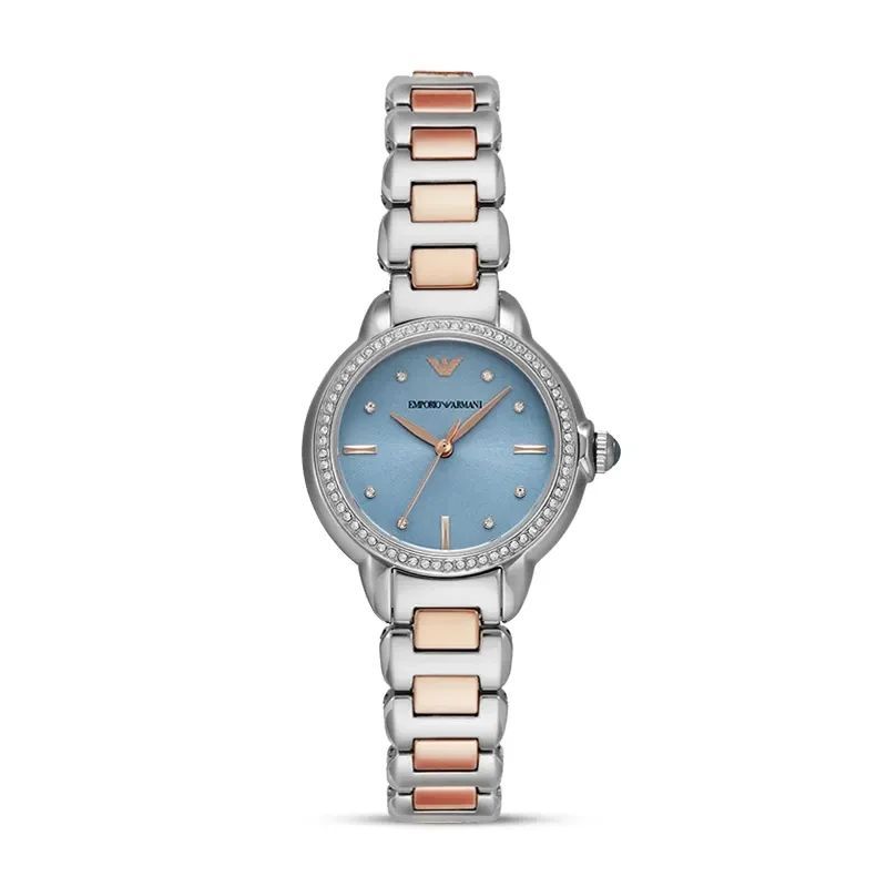 Armani Mia Light Blue Dial Two-Tone