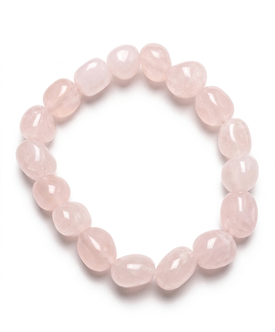 Rose quartz nugget bracelet 