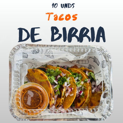 🌮 10 TACOS DE BIRRIA