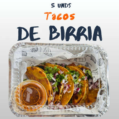 🌮 5 TACOS DE BIRRIA