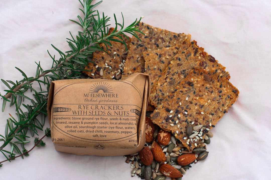 Sourdough crackers, rye