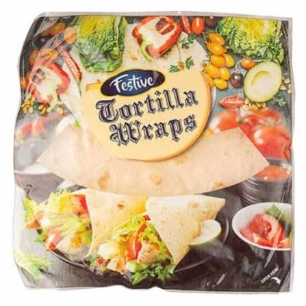 Festive tortilla wraps 8inch 10pcs
