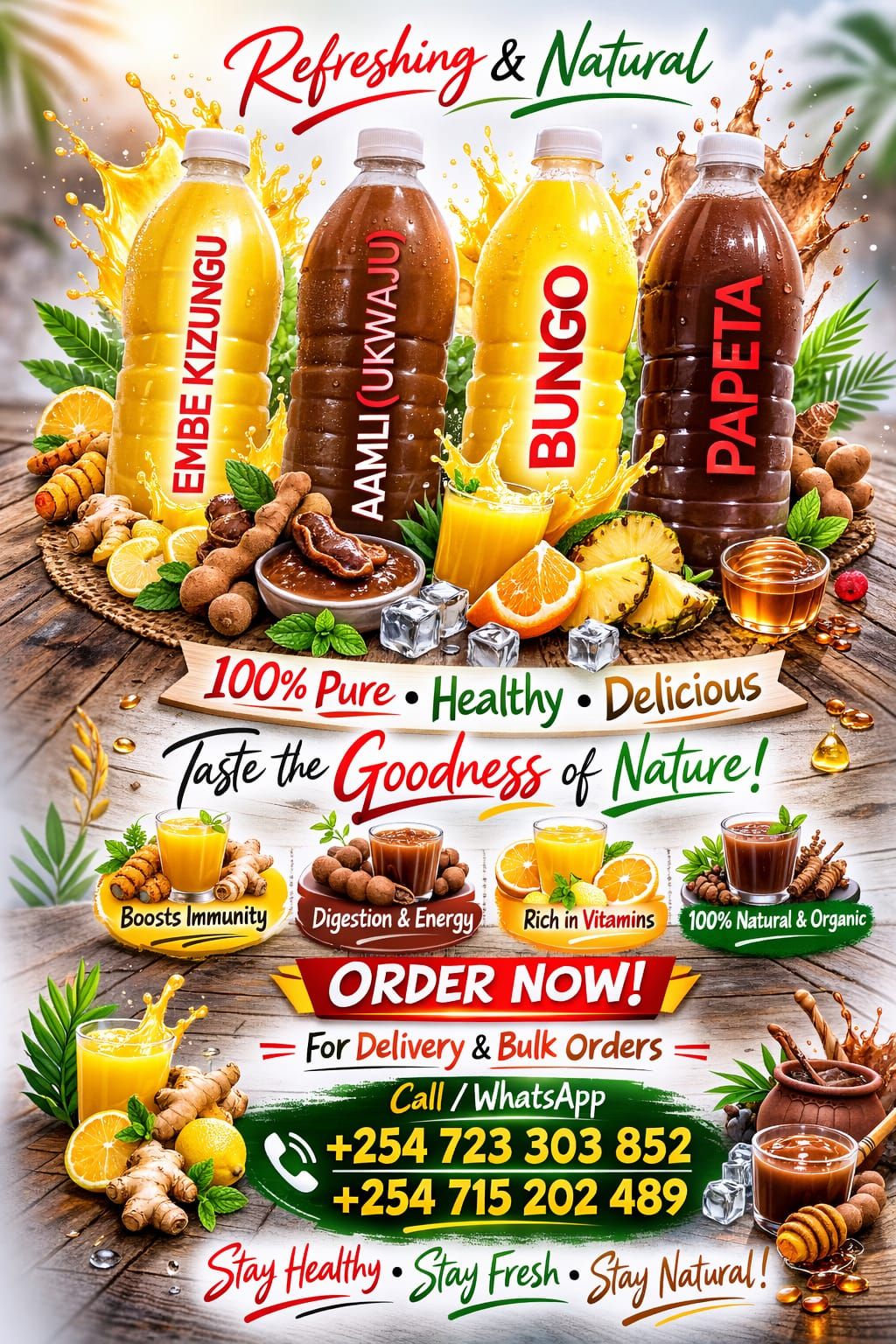 Fresh Coastal Fruit Juices 1litre  (EP)