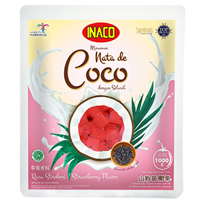 INACO Nata de Coco 1KG Strawberry x 12