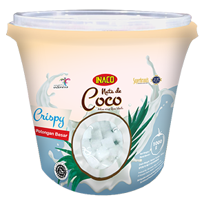 INACO Nata de Coco Bucket 1KG Crispy 7.5mm x 6