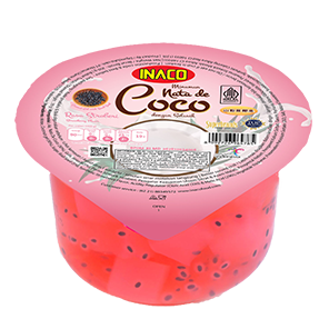 INACO Nata de Coco Cup 200g Strawberry x 24