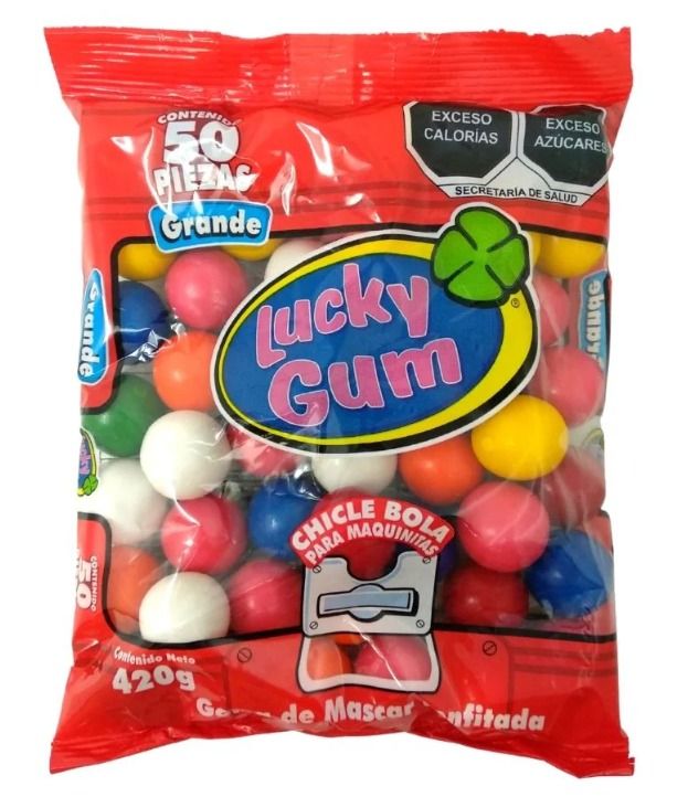 LUCKY GUM CHICLE BOLA BSA C/50 PZS PXN