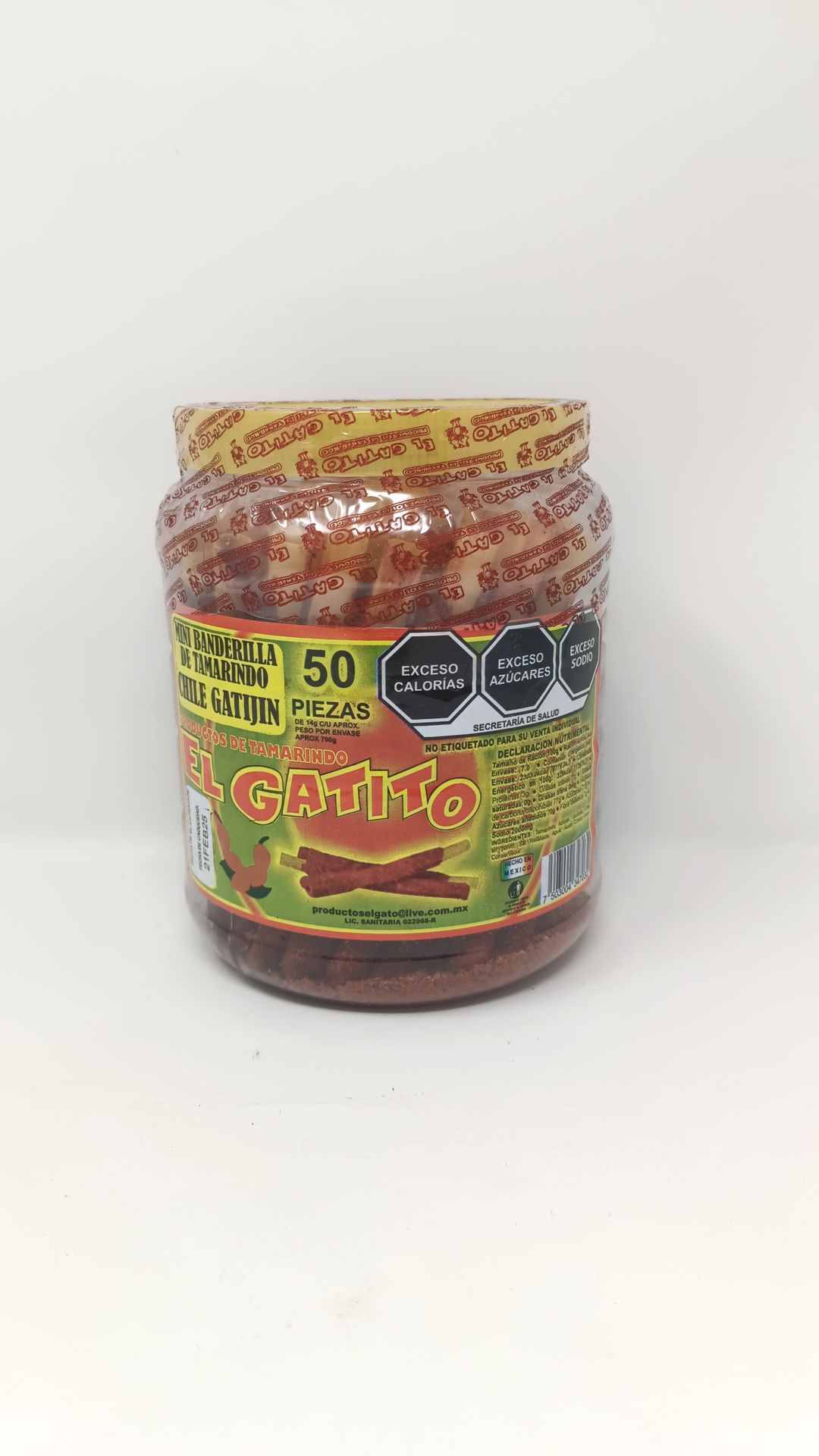 BANDERILLA CHILE CHICA GATITO VIT C/50 PZS