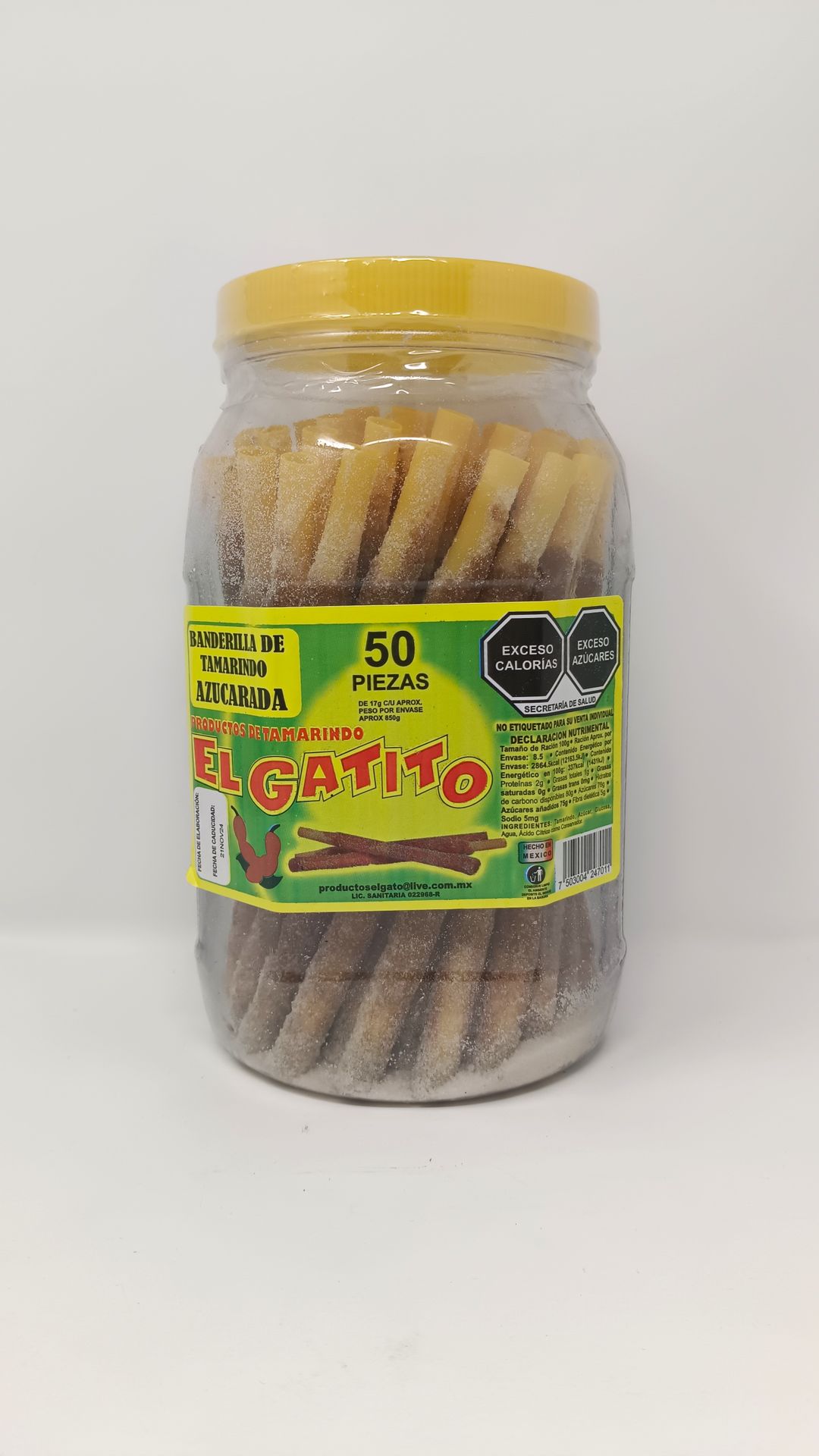 BANDERILLA AZUCAR GRANDE GATITO VIT C/50 PZS