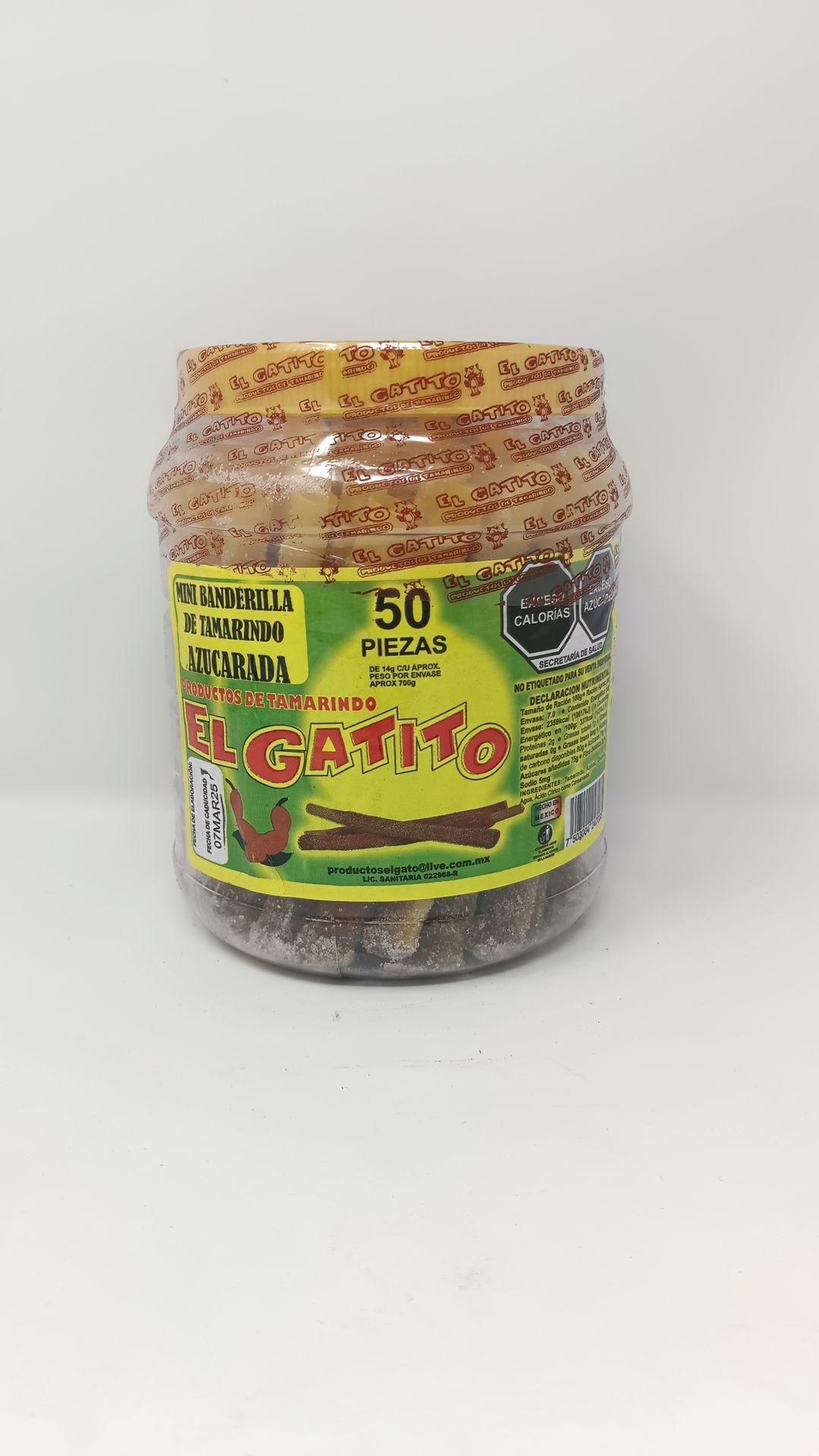 BANDERILLA AZUCAR CHICA GATITO VIT C/50 PZS