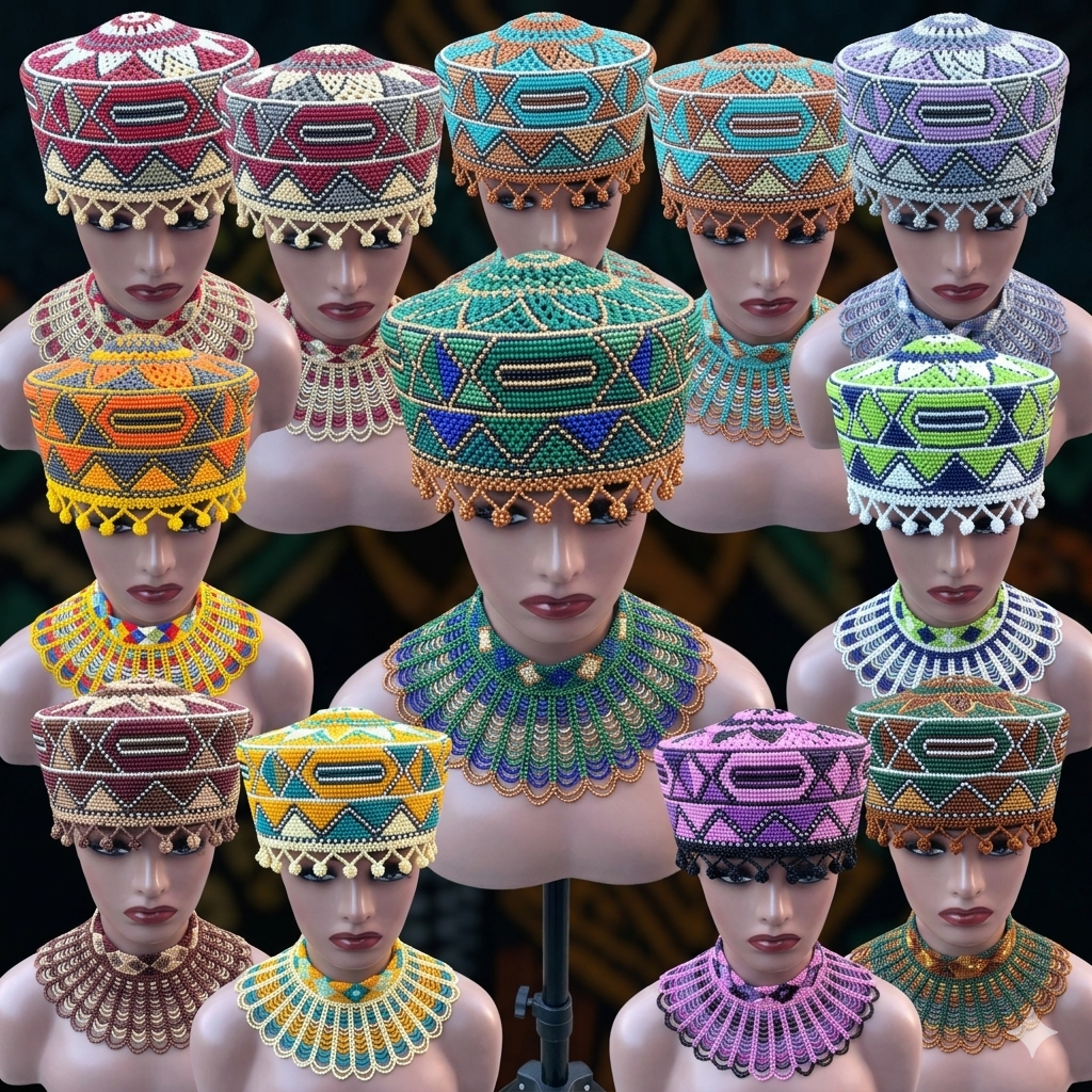 Crown hat necklace set