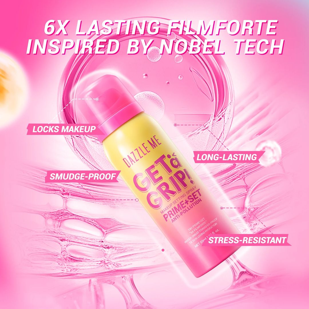 Dazzle Me - Get A Grip! Makeup Setting Spray (50ml) - Prime + Set Anti-Pollution | Wholesale Makeup Singapore