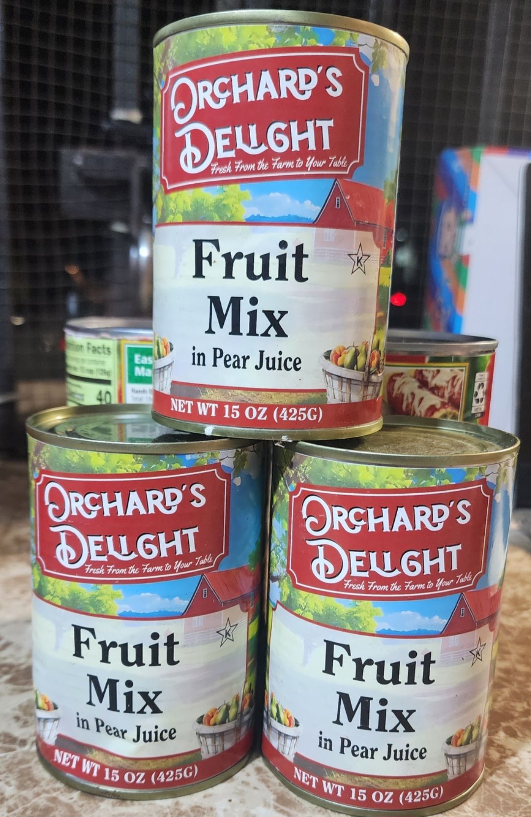 Orchard's Delight  fruit mix in pear juice 15 oz