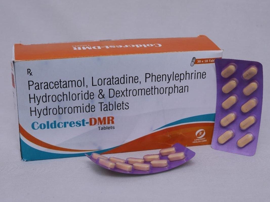 Paracetamol + Loratadine + Phenylephrine Hydrochloride + Dextromethorphan Hydrobromide Tablets 500 Mg Tablet
