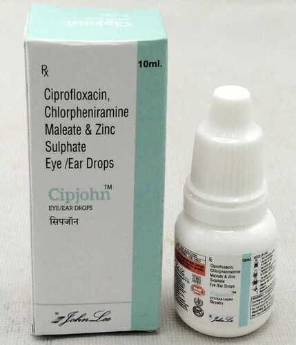 Ciprofloxacin 0.3% W/V + Chlorpheniramine Maleate 0.1 % W/V + Zinc Sulphate 0.1% W/V Drops 0.1 % Drops