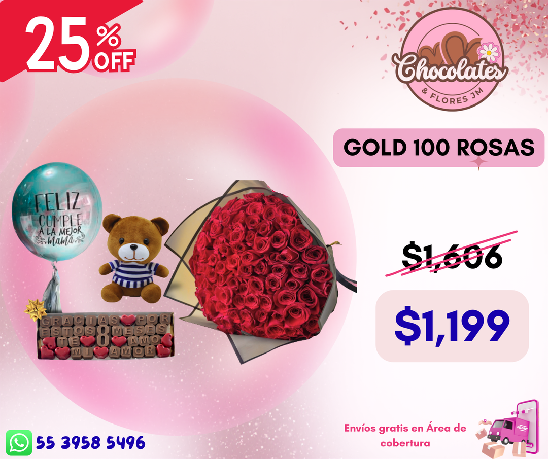 GOLD 100 ROSAS