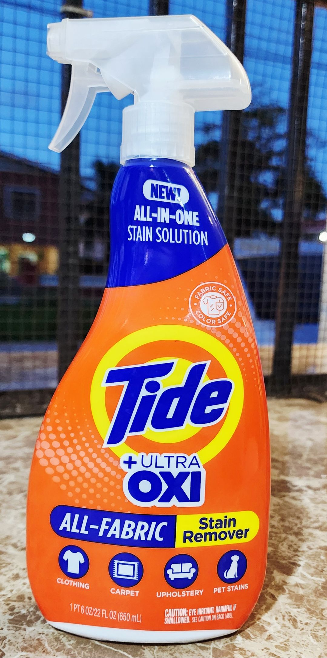 Tide +Ultra Oxi All-Fabric Laundry Stain Remover Spray, 22 fl oz